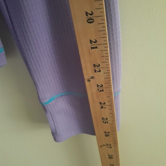 Under Armour All Season Gear Top Junior YXL Purple Blue Stitch Logo Thumb Hole - Picture 10 of 11